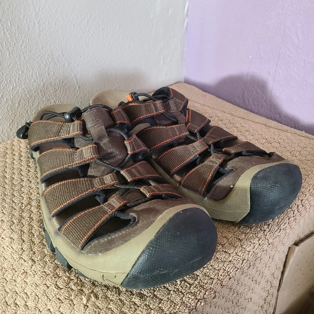 KEEN Newport Ormond Slide Sandals Mens 11.5 Brown Waterproof Hiking Outdoor Lug